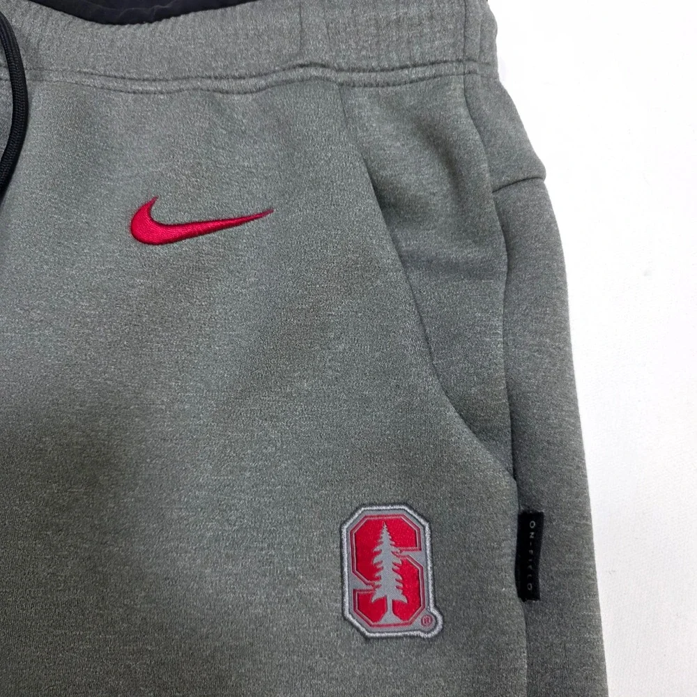 Nike Stanford University Sweatpants Mens L Gray Dri-FIT Joggers NCAA Training